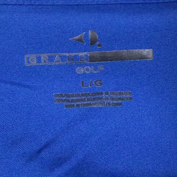 Grand Slam Men's 1/4 Zip Mock Neck Pullover Long Sleeve Golf Jacket Blue L - Picture 6 of 11